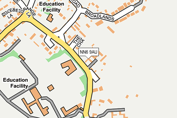 NN6 9AU map - OS OpenMap – Local (Ordnance Survey)
