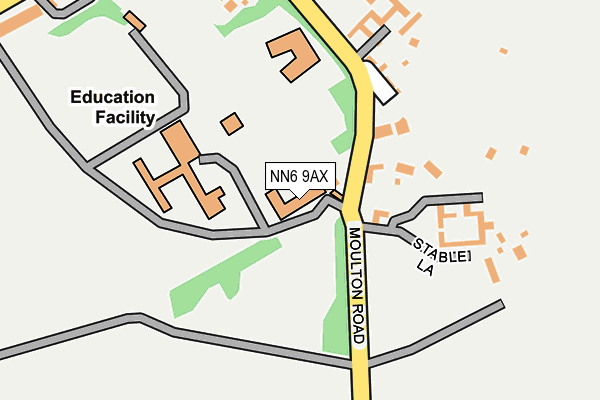 NN6 9AX map - OS OpenMap – Local (Ordnance Survey)