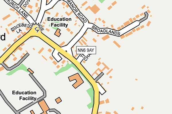 NN6 9AY map - OS OpenMap – Local (Ordnance Survey)