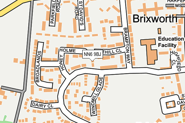 NN6 9BJ map - OS OpenMap – Local (Ordnance Survey)