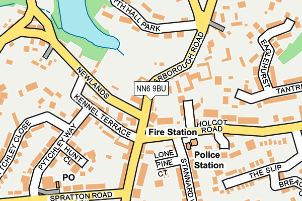 NN6 9BU map - OS OpenMap – Local (Ordnance Survey)