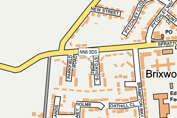 NN6 9DS map - OS OpenMap – Local (Ordnance Survey)