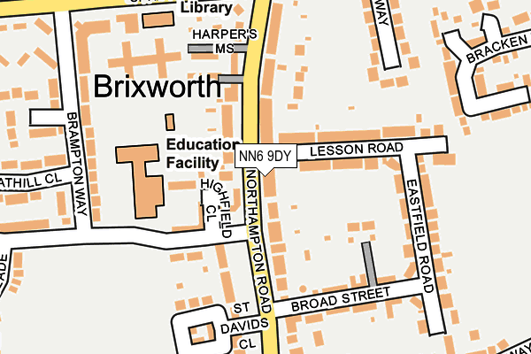 Map of BRIXWORTH BREWERY COMPANY LTD at local scale