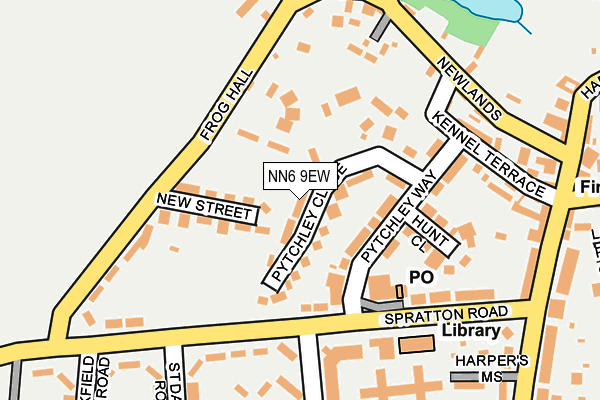 NN6 9EW map - OS OpenMap – Local (Ordnance Survey)