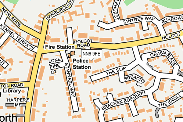 NN6 9FE map - OS OpenMap – Local (Ordnance Survey)