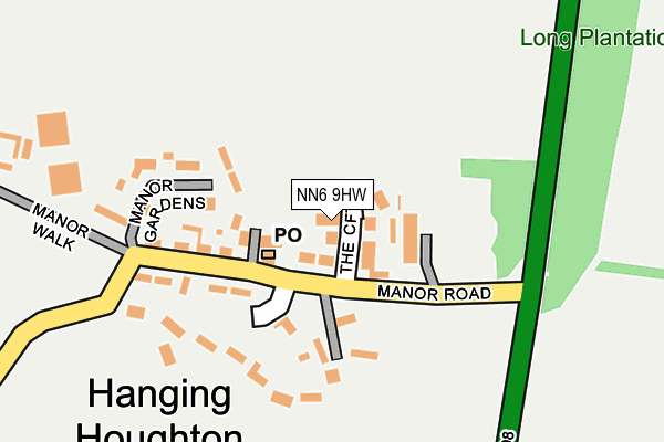 NN6 9HW map - OS OpenMap – Local (Ordnance Survey)