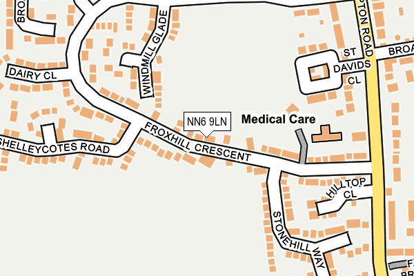 NN6 9LN map - OS OpenMap – Local (Ordnance Survey)