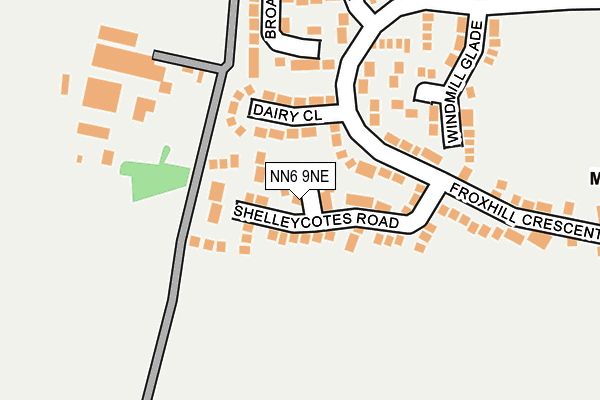 NN6 9NE map - OS OpenMap – Local (Ordnance Survey)