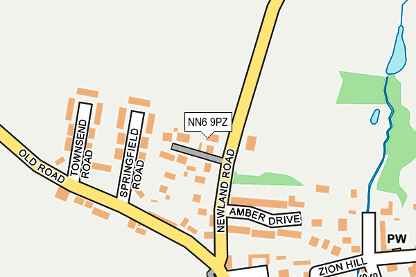 NN6 9PZ map - OS OpenMap – Local (Ordnance Survey)