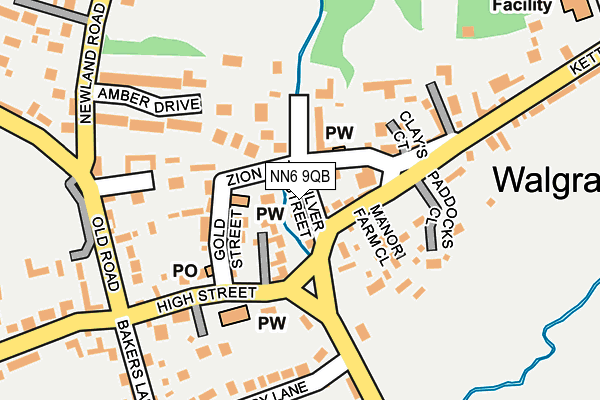 NN6 9QB map - OS OpenMap – Local (Ordnance Survey)