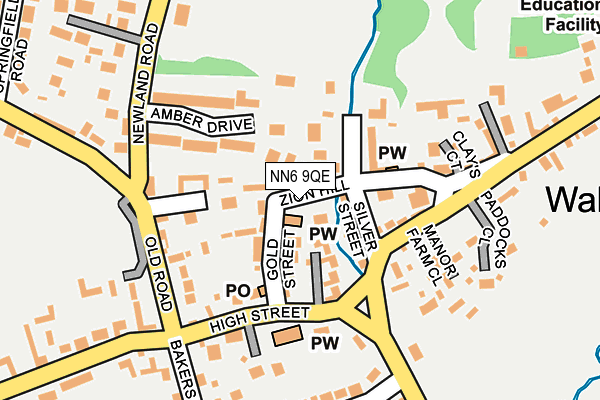 NN6 9QE map - OS OpenMap – Local (Ordnance Survey)