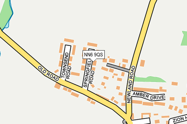 NN6 9QS map - OS OpenMap – Local (Ordnance Survey)