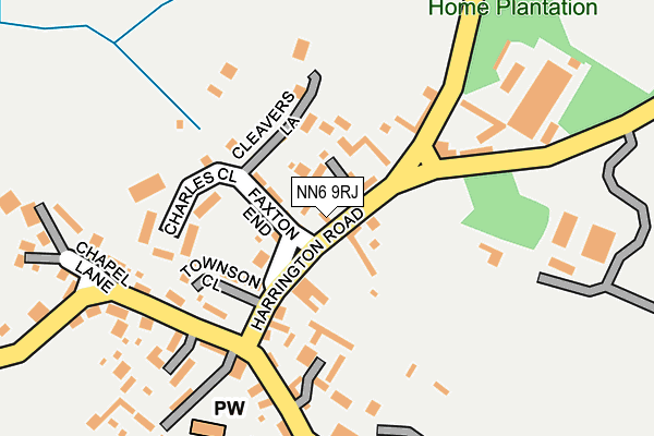 NN6 9RJ map - OS OpenMap – Local (Ordnance Survey)