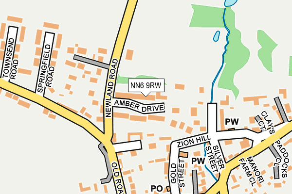 NN6 9RW map - OS OpenMap – Local (Ordnance Survey)