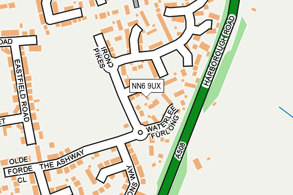 NN6 9UX map - OS OpenMap – Local (Ordnance Survey)