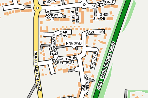 NN6 9WD map - OS OpenMap – Local (Ordnance Survey)