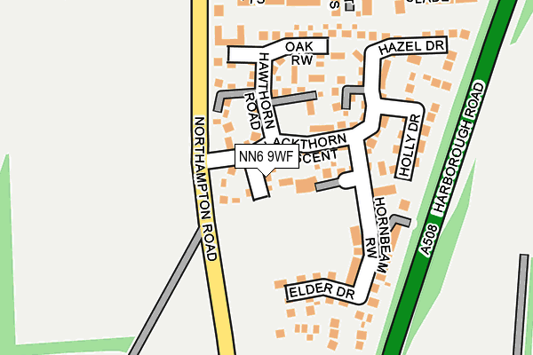 NN6 9WF map - OS OpenMap – Local (Ordnance Survey)