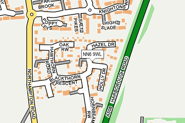 NN6 9WL map - OS OpenMap – Local (Ordnance Survey)