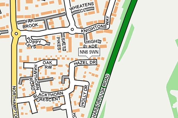 NN6 9WN map - OS OpenMap – Local (Ordnance Survey)