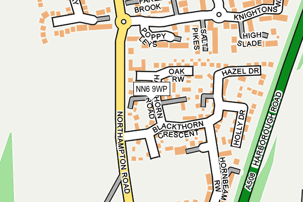 NN6 9WP map - OS OpenMap – Local (Ordnance Survey)