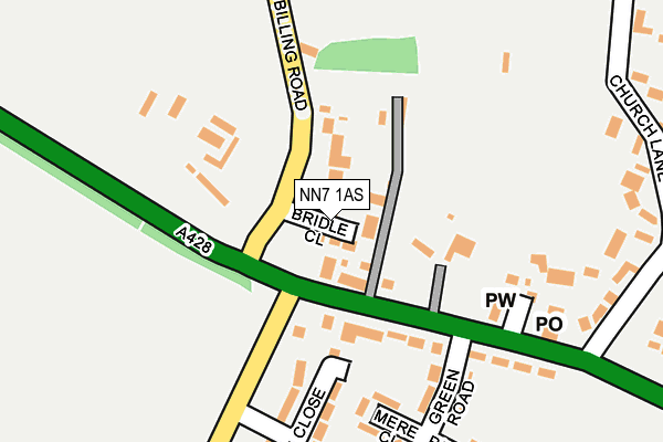 NN7 1AS map - OS OpenMap – Local (Ordnance Survey)