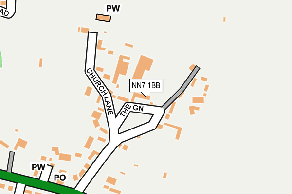 NN7 1BB map - OS OpenMap – Local (Ordnance Survey)