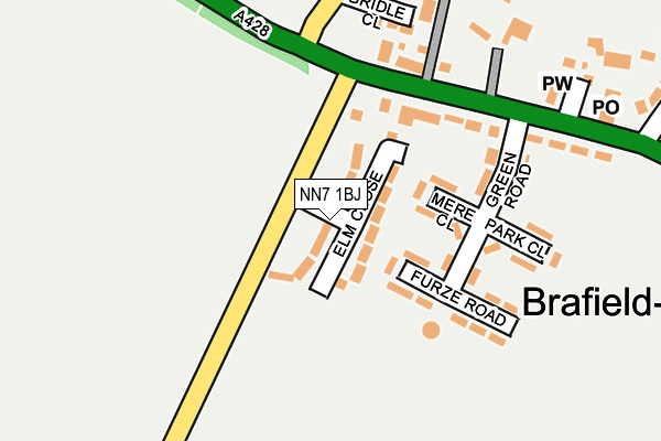 NN7 1BJ map - OS OpenMap – Local (Ordnance Survey)