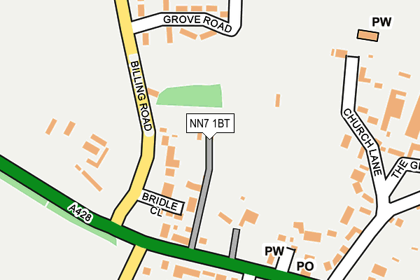 NN7 1BT map - OS OpenMap – Local (Ordnance Survey)
