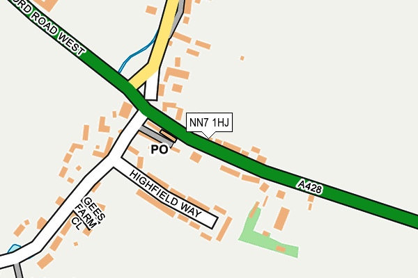 NN7 1HJ map - OS OpenMap – Local (Ordnance Survey)