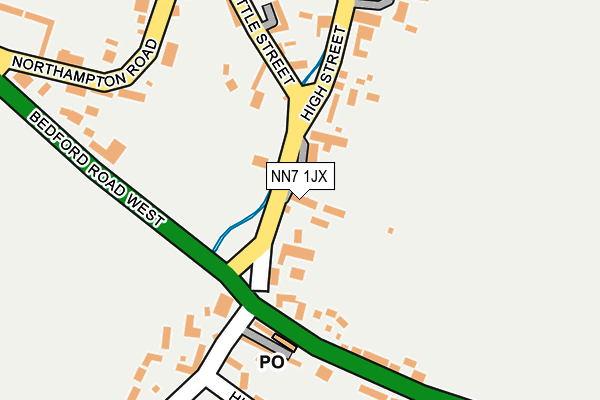 NN7 1JX map - OS OpenMap – Local (Ordnance Survey)