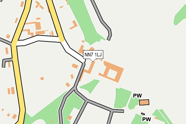 NN7 1LJ map - OS OpenMap – Local (Ordnance Survey)
