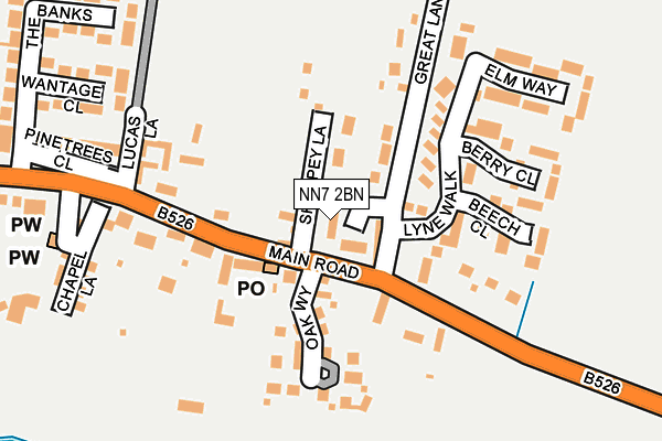 NN7 2BN map - OS OpenMap – Local (Ordnance Survey)
