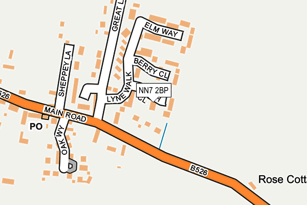 NN7 2BP map - OS OpenMap – Local (Ordnance Survey)