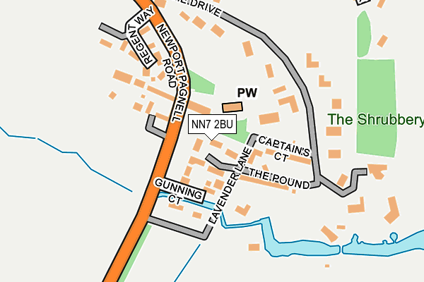 NN7 2BU map - OS OpenMap – Local (Ordnance Survey)