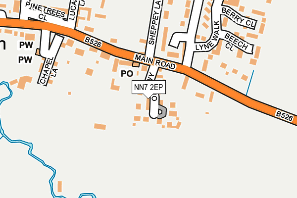 NN7 2EP map - OS OpenMap – Local (Ordnance Survey)