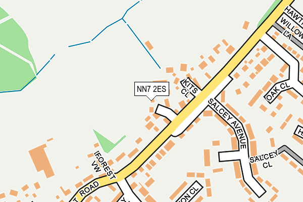 NN7 2ES map - OS OpenMap – Local (Ordnance Survey)