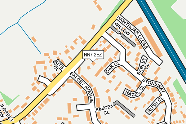 NN7 2EZ map - OS OpenMap – Local (Ordnance Survey)