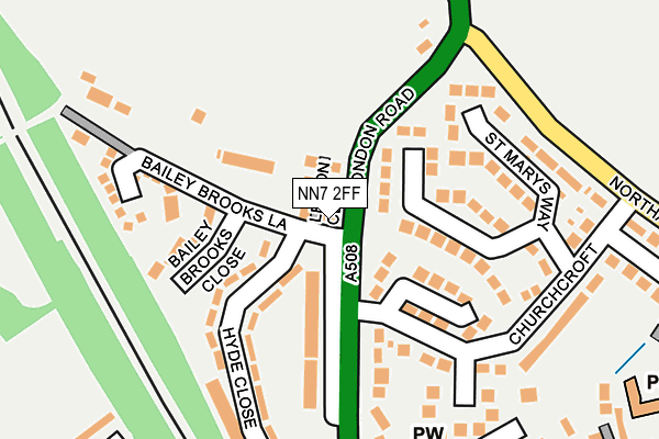 NN7 2FF map - OS OpenMap – Local (Ordnance Survey)