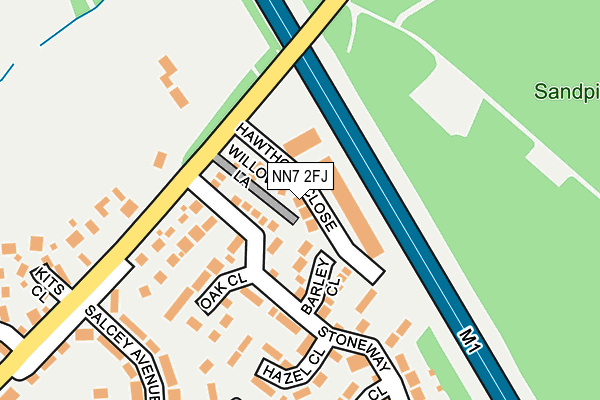 NN7 2FJ map - OS OpenMap – Local (Ordnance Survey)