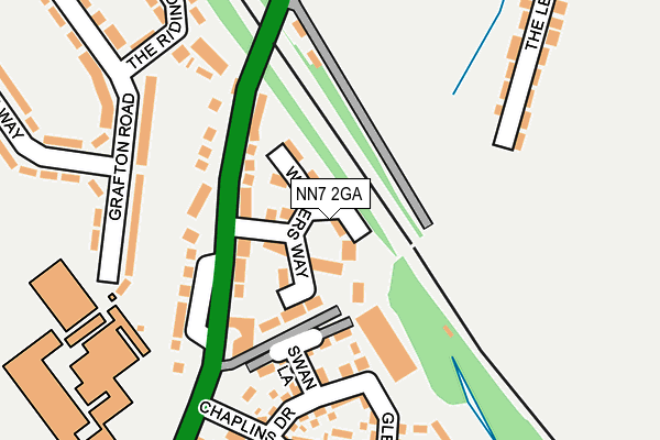 NN7 2GA map - OS OpenMap – Local (Ordnance Survey)