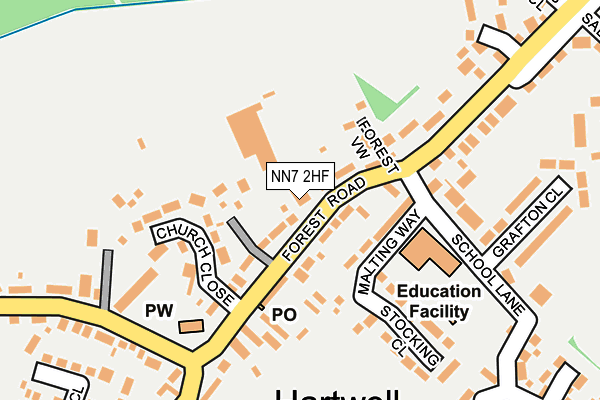 NN7 2HF map - OS OpenMap – Local (Ordnance Survey)