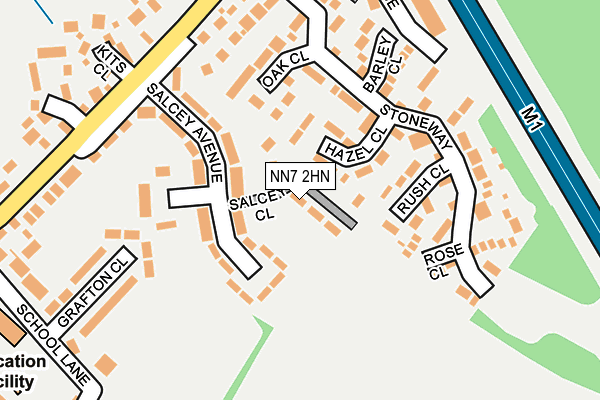 NN7 2HN map - OS OpenMap – Local (Ordnance Survey)