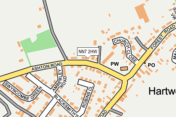 NN7 2HW map - OS OpenMap – Local (Ordnance Survey)