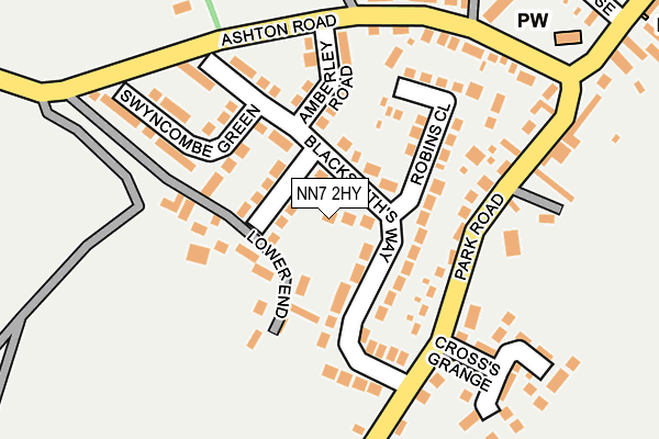 NN7 2HY map - OS OpenMap – Local (Ordnance Survey)