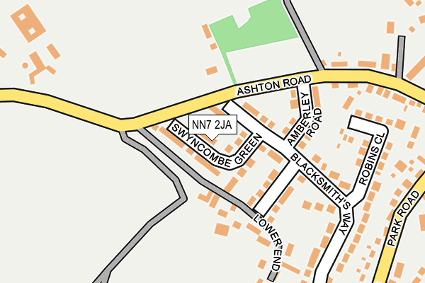 NN7 2JA map - OS OpenMap – Local (Ordnance Survey)
