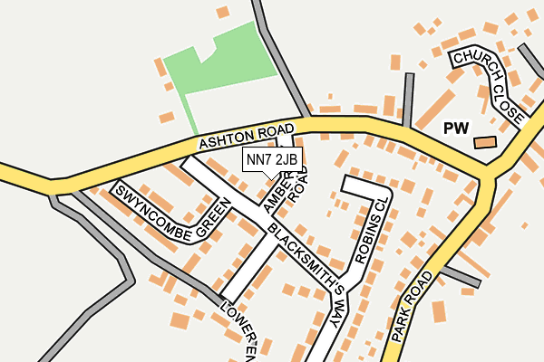 NN7 2JB map - OS OpenMap – Local (Ordnance Survey)