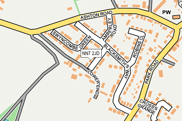 NN7 2JD map - OS OpenMap – Local (Ordnance Survey)