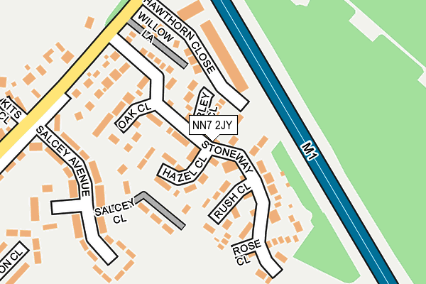 NN7 2JY map - OS OpenMap – Local (Ordnance Survey)