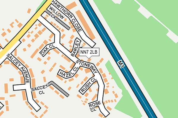 NN7 2LB map - OS OpenMap – Local (Ordnance Survey)