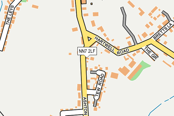 NN7 2LF map - OS OpenMap – Local (Ordnance Survey)